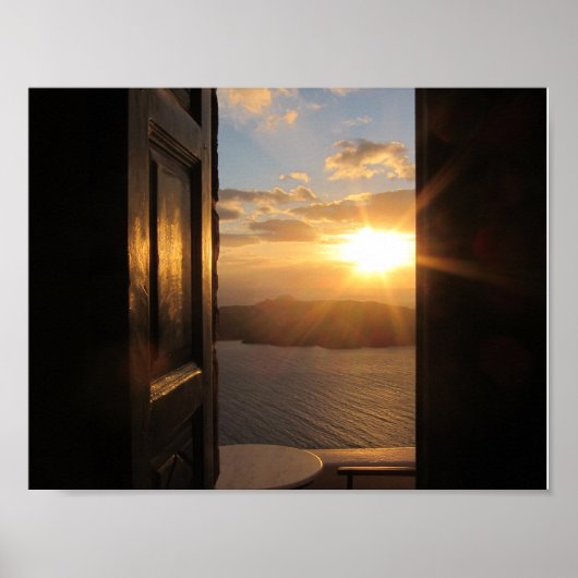 Santorini Sunset Poster (Voorkant)