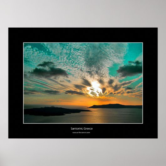 Santorini Sunset Poster (Voorkant)