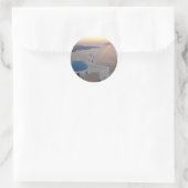 Santorini Sunset Ronde Sticker (Tas)