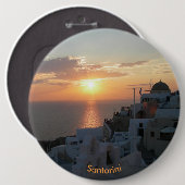Santorini Sunset Round Button (Voorkant /achterkant)