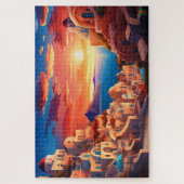 🌅Santorini Sunset Serenity Legpuzzel (Verticaal)