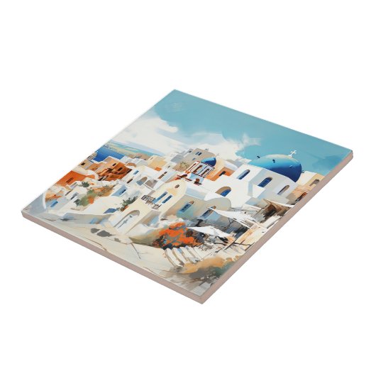 Santorini Tegeltje (Zijkant)