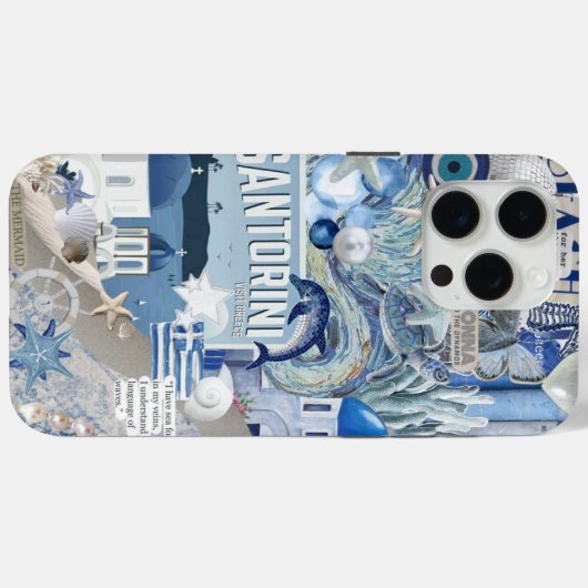 Santorini Travel Griekenland Kustblauwe collage Case-Mate iPhone Case (Achterkant (horizontaal))