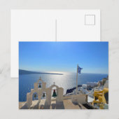Santorini Triple Bell Tower Greece Fotografie Briefkaart (Voorkant / Achterkant)