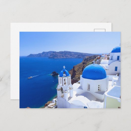 Santorini Uitnodiging Briefkaart (Voorkant / Achterkant)