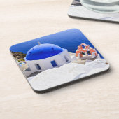 Santorini, vakantie van de Griekse eilanden Bier Onderzetter (Linkerzijde)