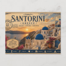 Santorini-vakantiesouvenir uit het verleden