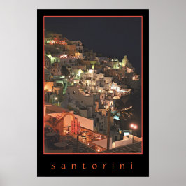 Santorini van Night Poster