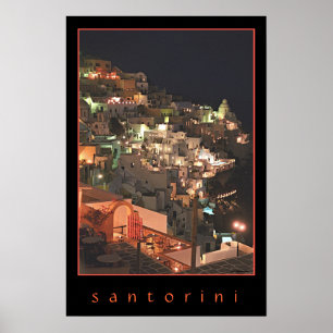 Santorini van Night Poster
