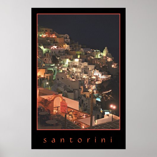 Santorini van Night Poster (Voorkant)