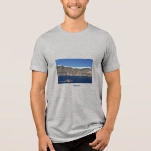 Santorini vanuit de zee. Tri-Blend shirt