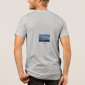 Santorini vanuit de zee. Tri-Blend shirt (Achterkant)