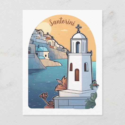 Santorini verkennen, Griekenland Briefkaart (Voorkant)