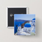 Santorini Vierkante Button 5,1 Cm (Voorkant /achterkant)