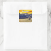 Santorini Vierkante Sticker (Tas)