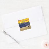 Santorini Vierkante Sticker (Envelop)