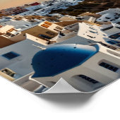 Santorini Vintage Reisposter Poster (Hoek)
