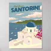 Santorini - Vintage Travel Poster (Voorkant)