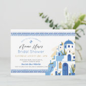 Santorini Vrijgezellenfeest Partij Grieks Griekenl Kaart (Staand voorkant)