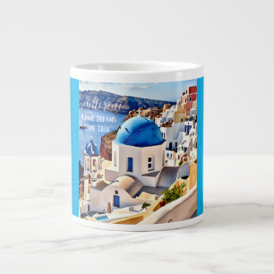 Santorini, waar dromen uitkomen grote koffiekop