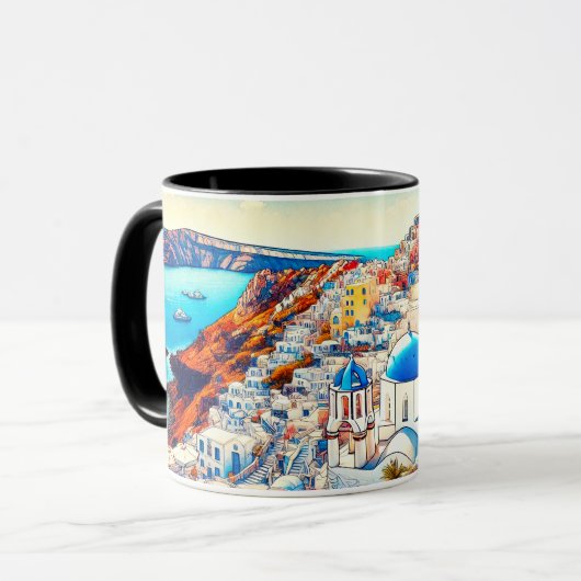 Santorini, waar elk moment schijnt mok (Voorkant links)