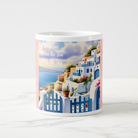 Santorini, waar het Zee de hemel ontmoet Grote Koffiekop (Voorkant)