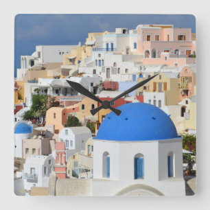 Santorini Wall Clock Vierkante Klok
