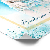 Santorini wandkunst, Grieks poster. Huishoudelijke Poster (Hoek)