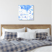 Santorini Watercolor Canvas Afdruk (Insitu (Slaapkamer))