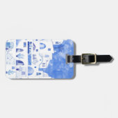 Santorini Waterverf Art Bagagelabel (Voorkant horizontaal)