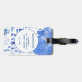 Santorini Waterverf Art Bagagelabel (Achterkant horizontaal)