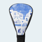 Santorini Waterverf Art Golfheadcover