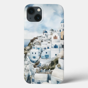 Santorini Waterverf Griekenland Case-Mate iPhone Case