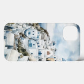 Santorini Waterverf Griekenland Case-Mate iPhone Case (Achterkant (horizontaal))