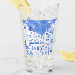 Santorini Waterverf Griekenland Glas