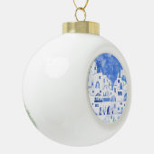 Santorini Waterverf Griekenland Keramische Bal Ornament (Links)