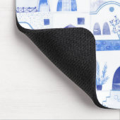 Santorini Waterverf Griekenland Muismat (Hoek)