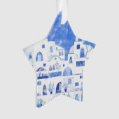 Santorini Waterverf Griekenland Ornament (voorkant)