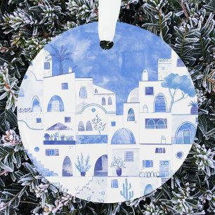 Santorini Waterverf Griekenland Ornament