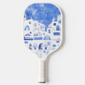 Santorini Waterverf Griekenland Pickleball Paddle (Achterkant)