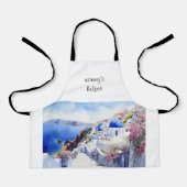 Santorini Waterverf mama helper Schort (Voorkant)