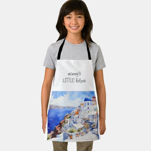 Santorini Waterverf mama's kleine helper Schort (Insitu)