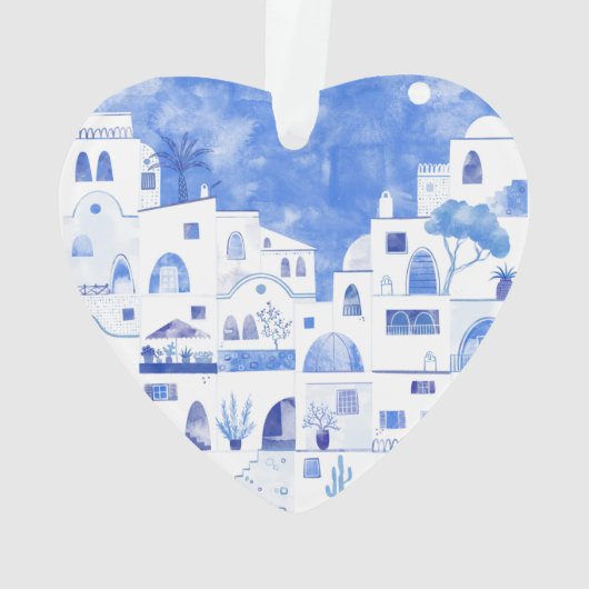 Santorini Waterverf Ornament (achterkant)