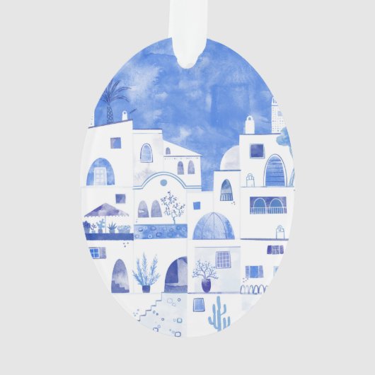 Santorini Waterverf Ornament (achterkant)