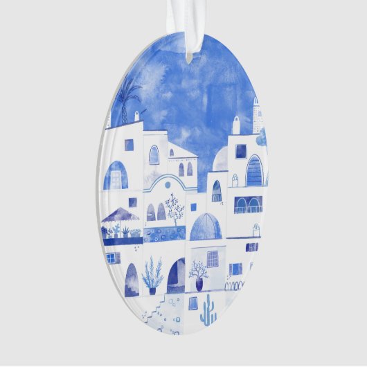 Santorini Waterverf Ornament (voorkant)