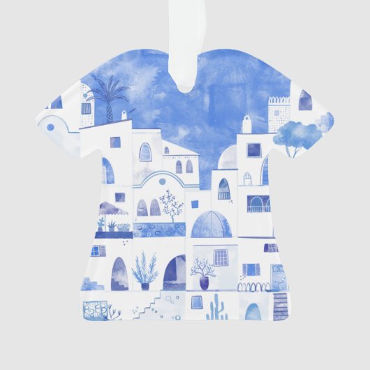 Santorini Waterverf Ornament (voorkant)