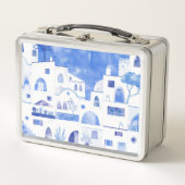 Santorini Waterverf Townscape (Voorkant)