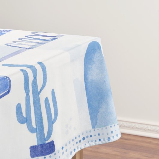 Santorini Waterverf Townscape Tafelkleed (Voorbeeld)