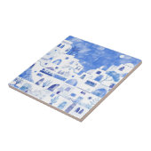Santorini Waterverf Townscape Tegeltje (Zijkant)