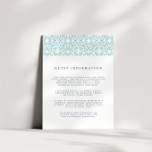 Santorini Wedding Details Enclosure Kaart | Aqua